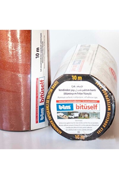 Btm Bitüself Star Kırmızı Yalıtım Bandı Düz Yapışkanlı Ses Su Izolasyon Bandı 30 Cm - 10 M.