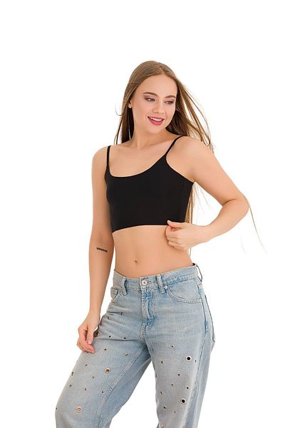 Newlilla 777 Thin Strap Laser Cut 6-Piece Crop Bustier Pack