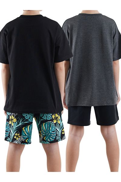 Denokids Pachet de 2 pantaloni scurți pentru băieți hawaieni