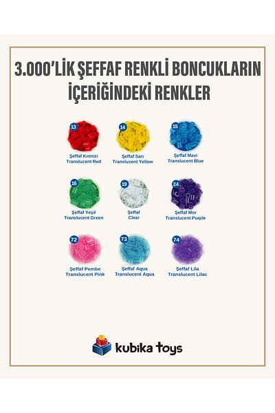 Hama Midi Beads 3.000 - Mixed Transparent Colors