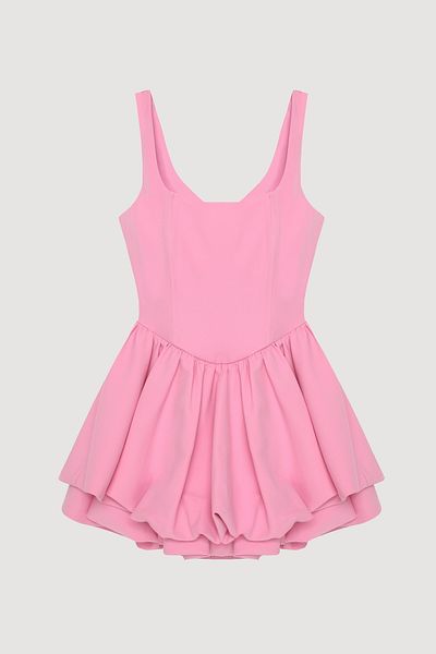 Quzu Μίνι φόρεμα με λεπτομέρεια Balen Pink