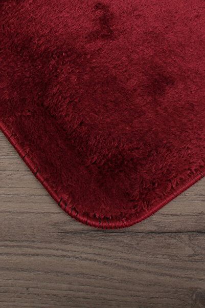 Bestekar Lunasoft Red Modern Design Non-Slip Base Soft Machine Washable Bath Mat Set of 2