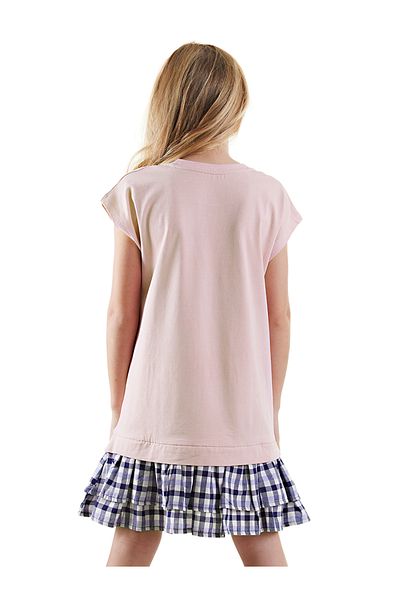 Denokids Καρό φόρεμα Unicorn Rock Girl