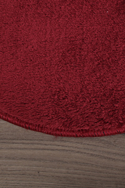 Bestekar Lunasoft Red Oval Modern Soft Machine Washable Non-Slip Luxury 2-Piece Bathroom Mat Set