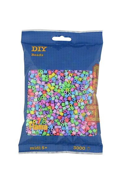 Hama Pastel Color Midi Beads - 3,000