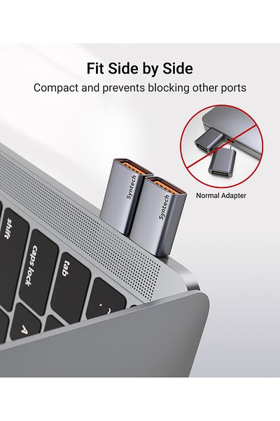 SYNTECH | محول USB أنثى إلى USB-C 3.2 بسرعة نقل تصل إلى 10 جيجابايت في الثانية