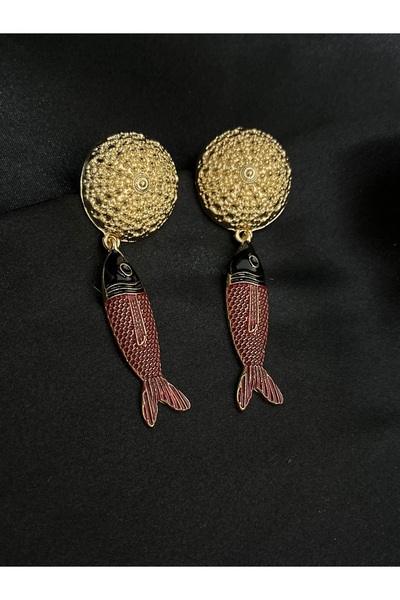 Asilce Çelik Takı Fish Model Earrings