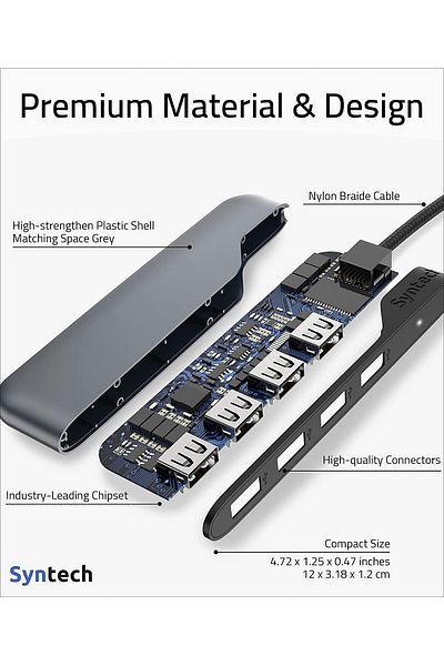 SYNTECH | موزع USB 3.0 بأربعة منافذ