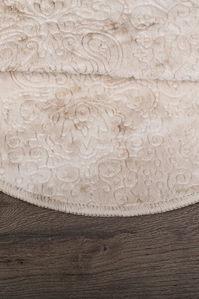 Bestekar Σετ πατάκια μπάνιου Lunessa Cream Oval Nordic Pattern Μαλακό αντιολισθητικό που πλένεται στο πλυντήριο 2 τεμαχίων