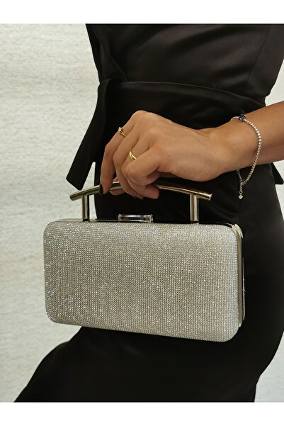 Soave Collection ΓΥΝΑΙΚΕΙΑ ΒΡΑΔΙΝΗ ΤΣΑΝΤΑ ΕΠΙΤΡΑΠΕΖΙΑΣ ΦΟΡΕΜΑΤΟΣ ΜΕ ΜΕΓΑΛΗ ΑΣΗΜΕΝΙΑ ΓΛΑΣΤΡΑ ΑΝΟΙΧΤΗ ΑΛΥΣΙΔΑ ΓΙΑ ΝΥΧΤΕΡΙΝΟ ΠΑΡΤΥ ΓΑΜΟΥ