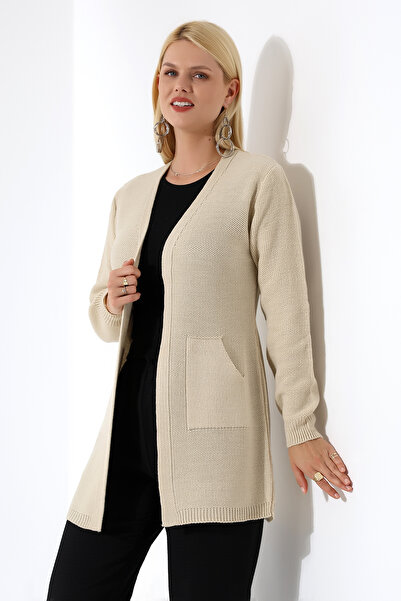 Marvine سترة تريكو نسائية مريحة بجيوب