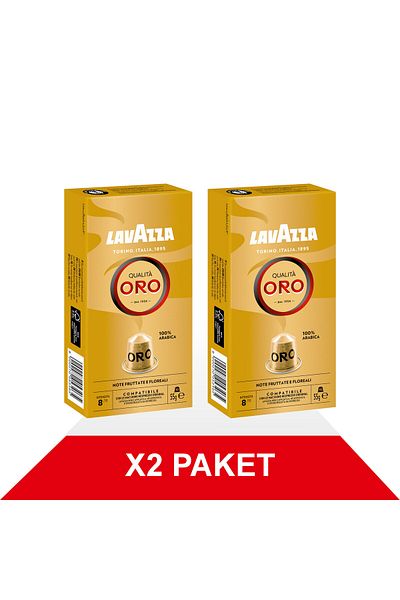 LavAzza كواليتا أورو 55 جرام نسبرسو ®   كبسولة ألومنيوم متوافقة ×2