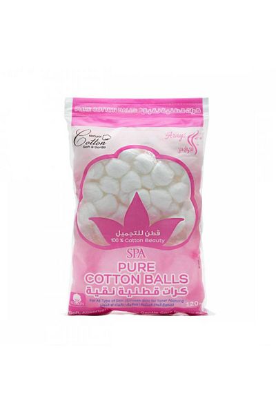 Al Arais Alarays Cotton Beaty Soft 120 Cotton Balls (270415) --- Alarays Cotton Beauty Balls Large Bag 120 Balls