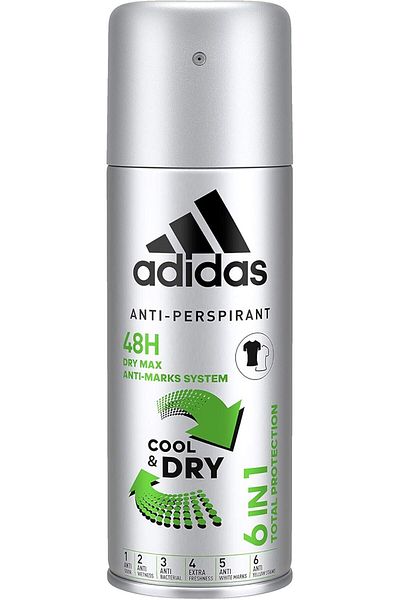 adidas Adidas Deodorant Spray 150ml for Men Dry Cool 6 in 1