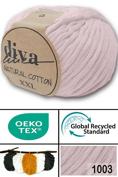 Diva İplik Diva Natural Cotton Xxl 1003 Μαλακή Πούδρα