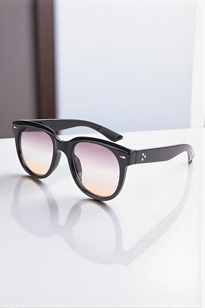 Eyesofia Mimosa Unisex Black Smoked Glass Sunglasses
