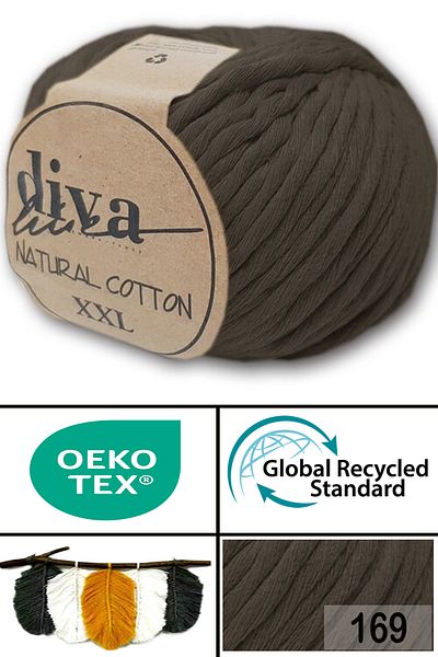 Diva İplik Diva Natural Cotton Xxl 169 Dark Mink