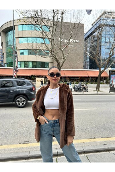 MEECY Plush Hooded Soft Fur Coat