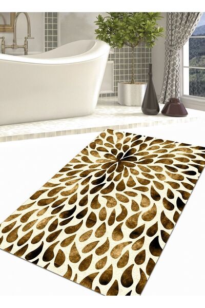 Ardizayn ليوبارد - بني، 70 × 120 سم، سجادة حمام غير قابلة للانزلاق، غير قابلة...