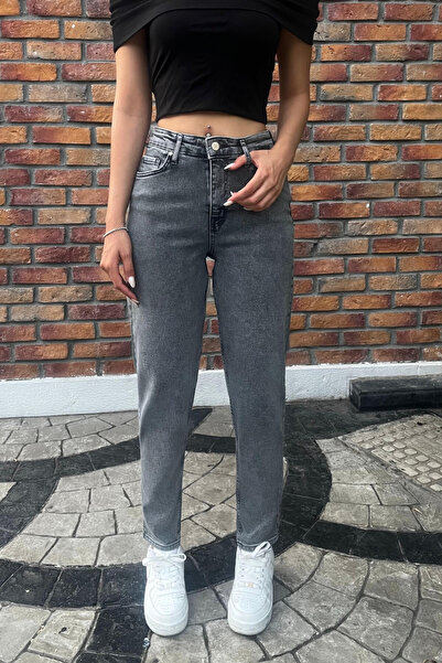 BİKELİFE Women's High Waist Boyfriend Lycra Jeans