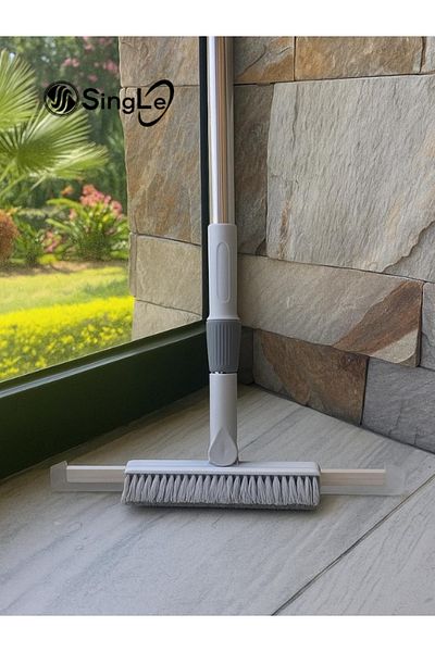 Single Floor Drawstring Brush Mop Magic Clean Sweeper Silicone Squeegee Lint Free