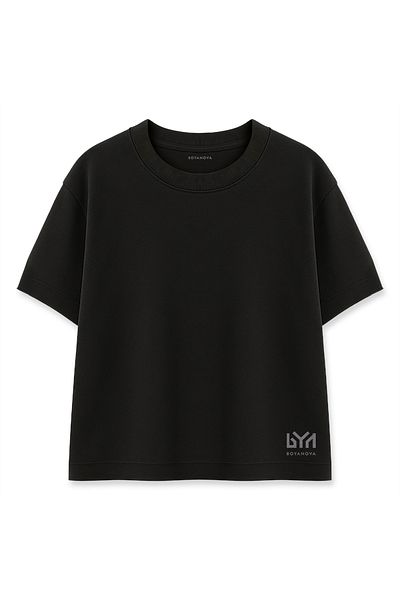 BOYANOVA Better an Oops Than a What if Women's Oversize Black T-Shirt
