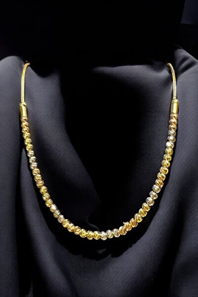 Altınaşkı Renkli Dorika Altın Kolye