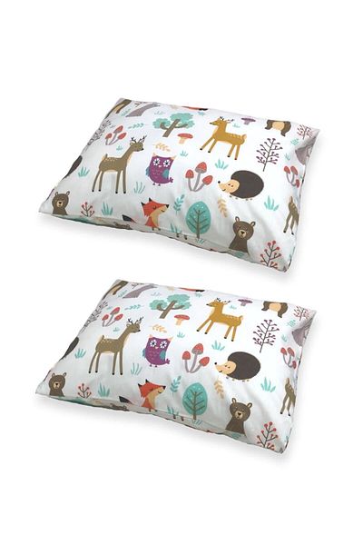 Bebek Özel Baby Kids Pillow Case 35X45 (2 Pcs) Nature Animals Patterned 100% Cotton