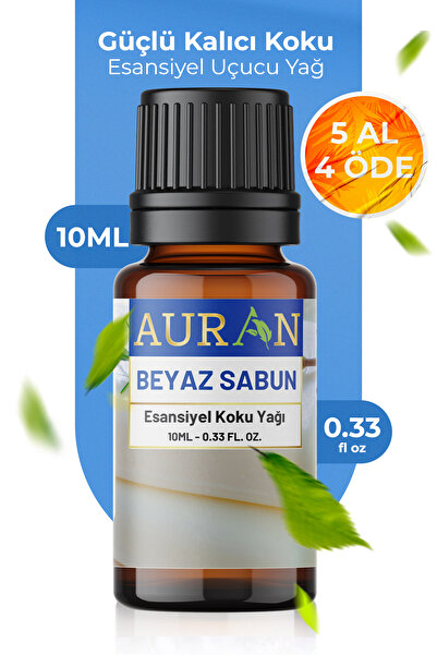 AURAN Beyaz Sabun Esansiyel Uçucu Koku Yağı Difüzör Esansı Buhurdanlık Yağı Aromaterapi Yağı 10ml