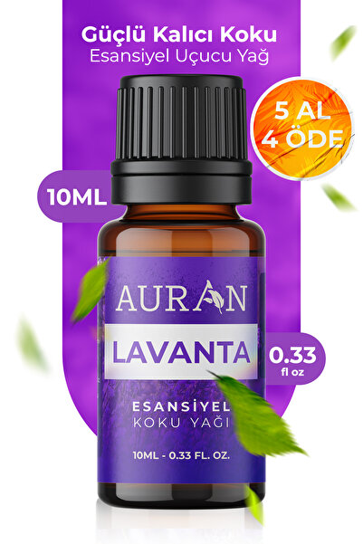 AURAN Lavanta Esansiyel Uçucu Koku Yağı Buhurdanlık Yağı Difüzör Esansı Hobi Esans Ortam Oda Kokusu 10ml