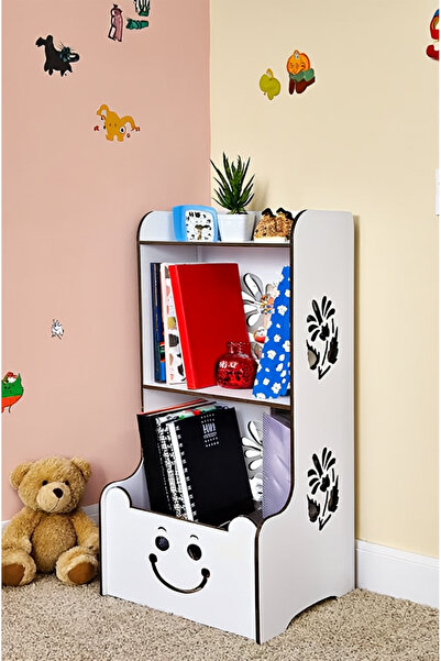 kutuTR Gülenyüz Çocuk Dolabı - Kitaplık - Mobilya Organizatör - Raflı Dolap