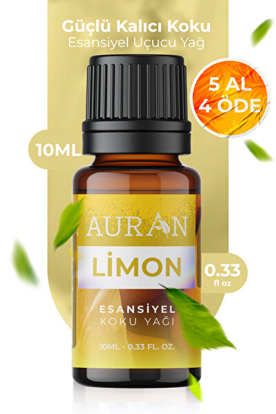 AURAN Limon Saf Esansiyel Uçucu Yağ Buhurdanlık Yağı Difüzör Esansı Aromatera...