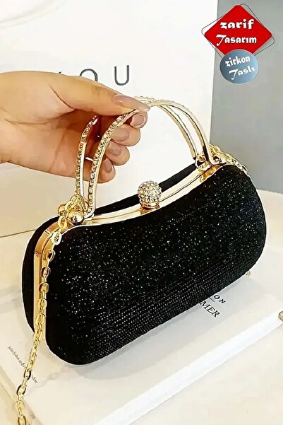 GUİZA Geantă pentru rochie de seară pentru femei cu sclipici importată - Mode...