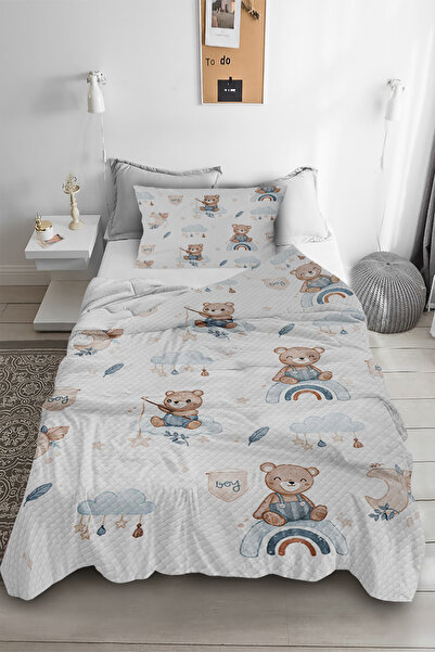 Bebişim Halı Teddy Bear Single Children's Pique Pillow with Case