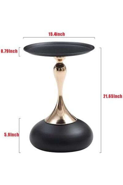 Generic White Nordic Style Light Luxury Simple Round Table, Side Table, Metal Unique End Table