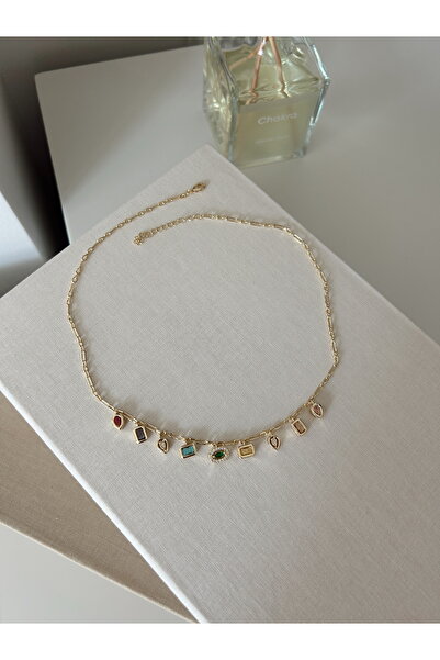 Asteria Jewelry قلادة من الحجر الملون بتصميم Mg