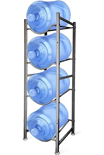 Generic 4Tier Water Bottle Organizer,5 Gallon Water Bottle Holder, Water Bottle Rack Stainless Steel Shelf E