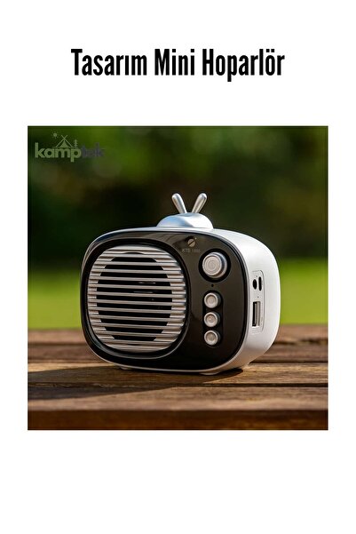 kamptek kamp teknolojisi Mini Hoparlör Wintage Tasarım Radyo Taşınabilir Ses ...