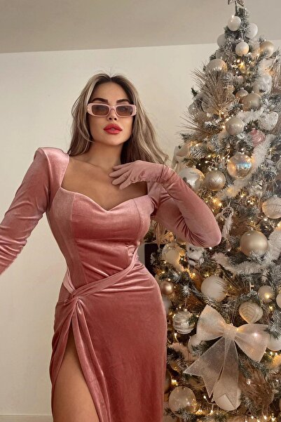 Bikini Mayokini Dünyası Φόρεμα Dairen Long άνοιγμα - Ροζ