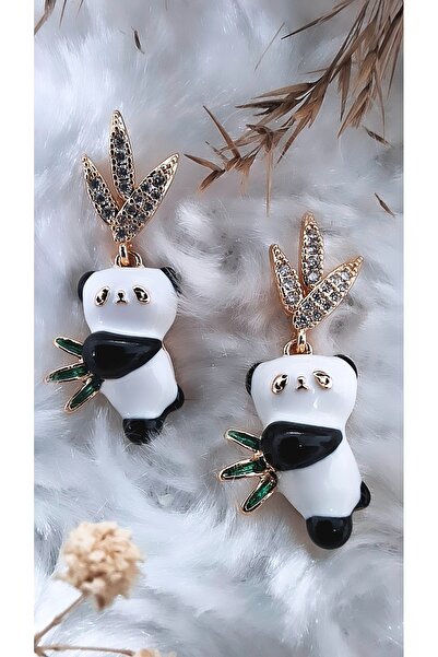 Serenity أقراط مينا على شكل باندا