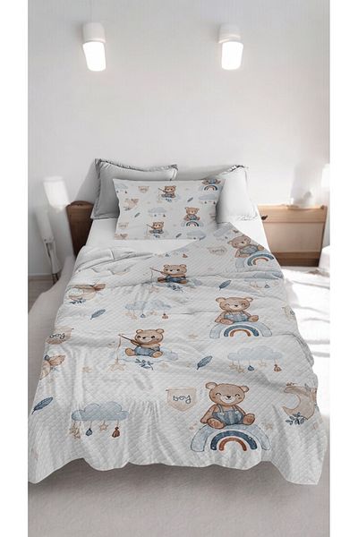 Bebişim Halı Teddy Bear Single Children's Pique Pillow with Case