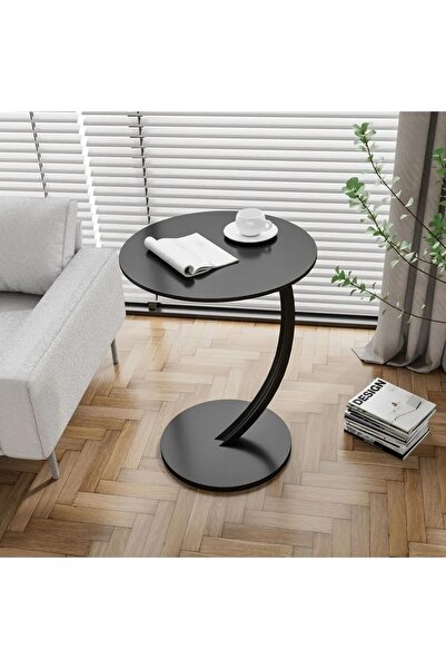 Generic Sofa Side Table, Bedside End Table, C Shaped End Table, Laptop Coffee and Snack Side Table