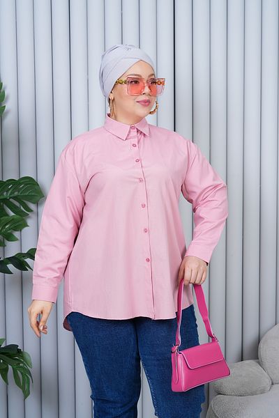 Patika Women's Hijab Loose Cut Shirt - Dried Rose