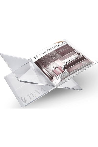 TUVAREKLAM Tuva – Transparent Acrylic Bookshelf & Magazine Holder Book Holder