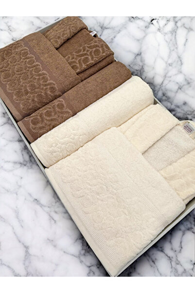 AYHANHOME Velvet Jacquard 6 Piece Bathrobe Set