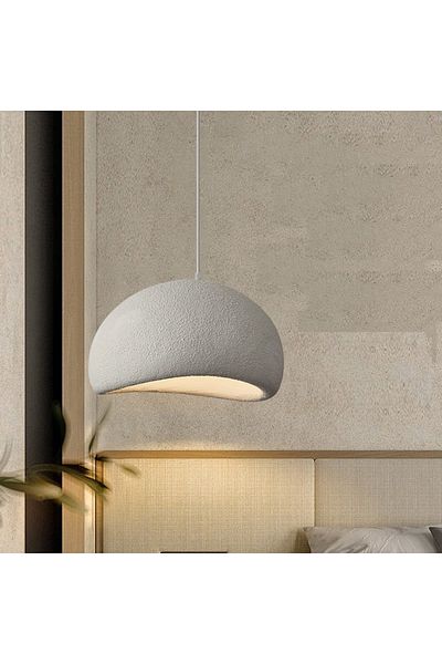 LEAXOR Modern Pendant Lamp LEAXOR, Scandinavian Design, Oval Shape, Resin, White, 40 cm