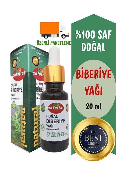 safvital 100% Pure Rosemary Essential Oil 20ml - Hair / Skin Care & Aromatherapy & (Rosemary Oil) 20ml