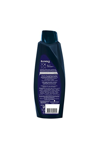 Blendax Men Kepeğe Karşı Etkili Doğal Kil Özlü Şampuan 500 Ml 8690572805695 (2 Adet)