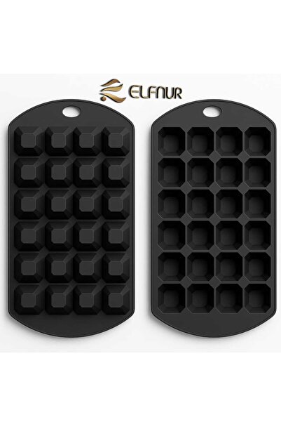 elfnur 2 Adet Silikon Piramit Buz Kalıbı Esnek Kolay Çıkartılabilir Gıda Uyum...