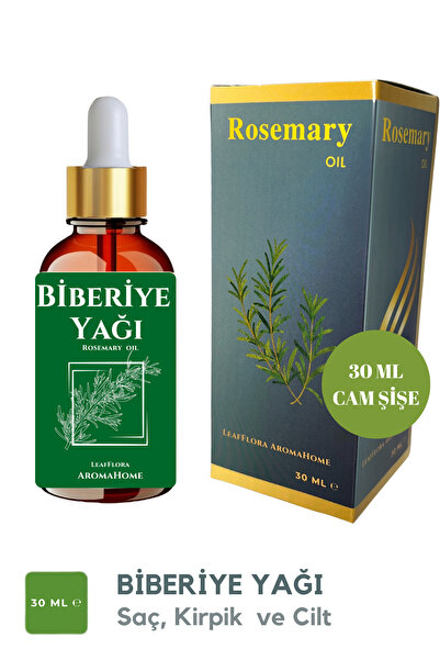LeafFlora AromaHome Biberiye Yağı 30 ML - %100 Saf ve Doğal - Saç Dökülmesi v...